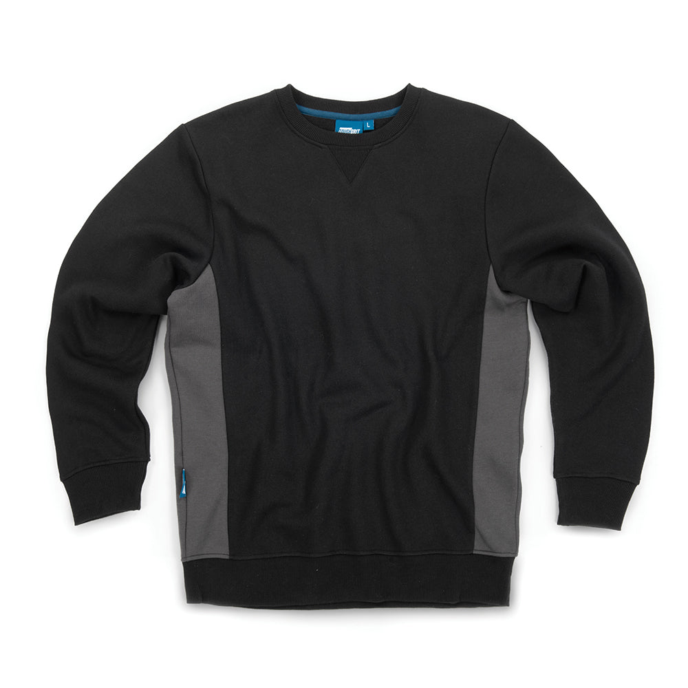 Tough Grit 152784 2-Tone Sweatshirt Black / Charcoal Size XS