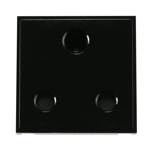 Euro 15AB 15A Socket Module Black