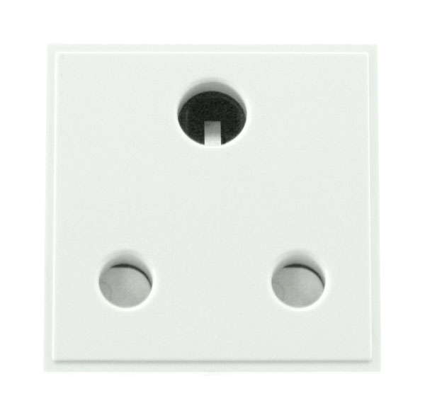 Euro 15AW 15A Socket Module White