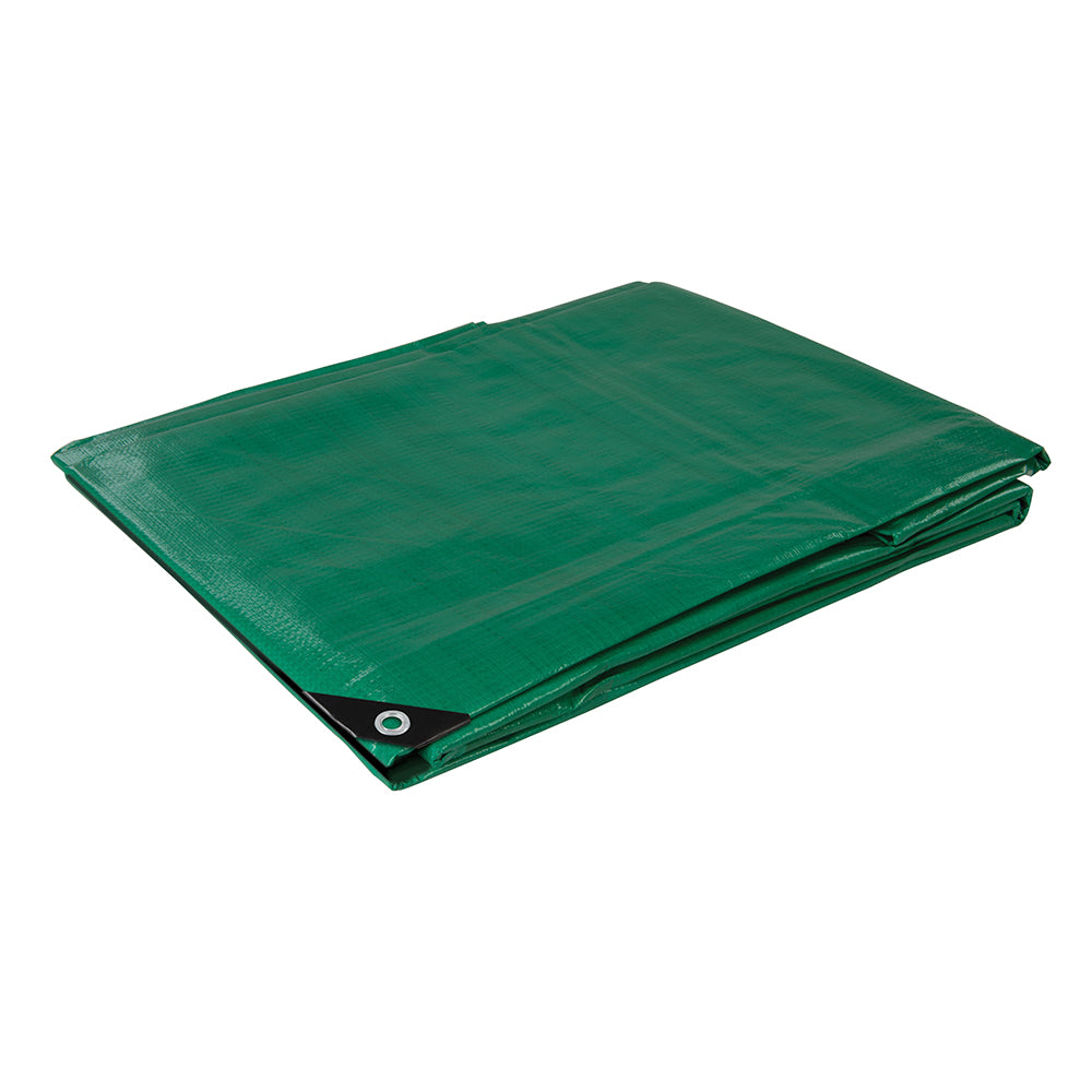 Silverline 237193 4 x 5m Heavy Duty Green Tarpaulin