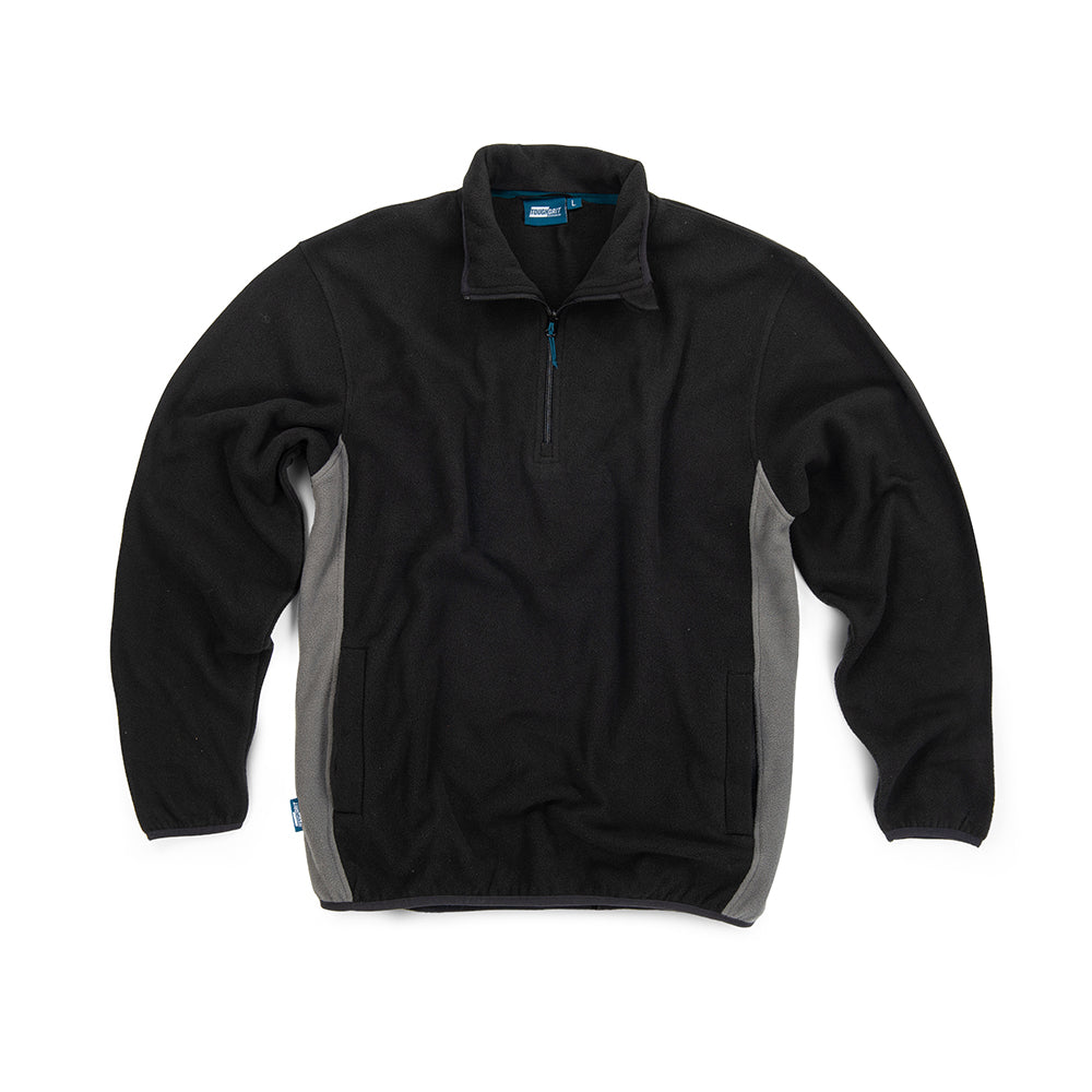 Tough Grit 918126 2-Tone 1/4 Zip Fleece Black / Charcoal Size XS