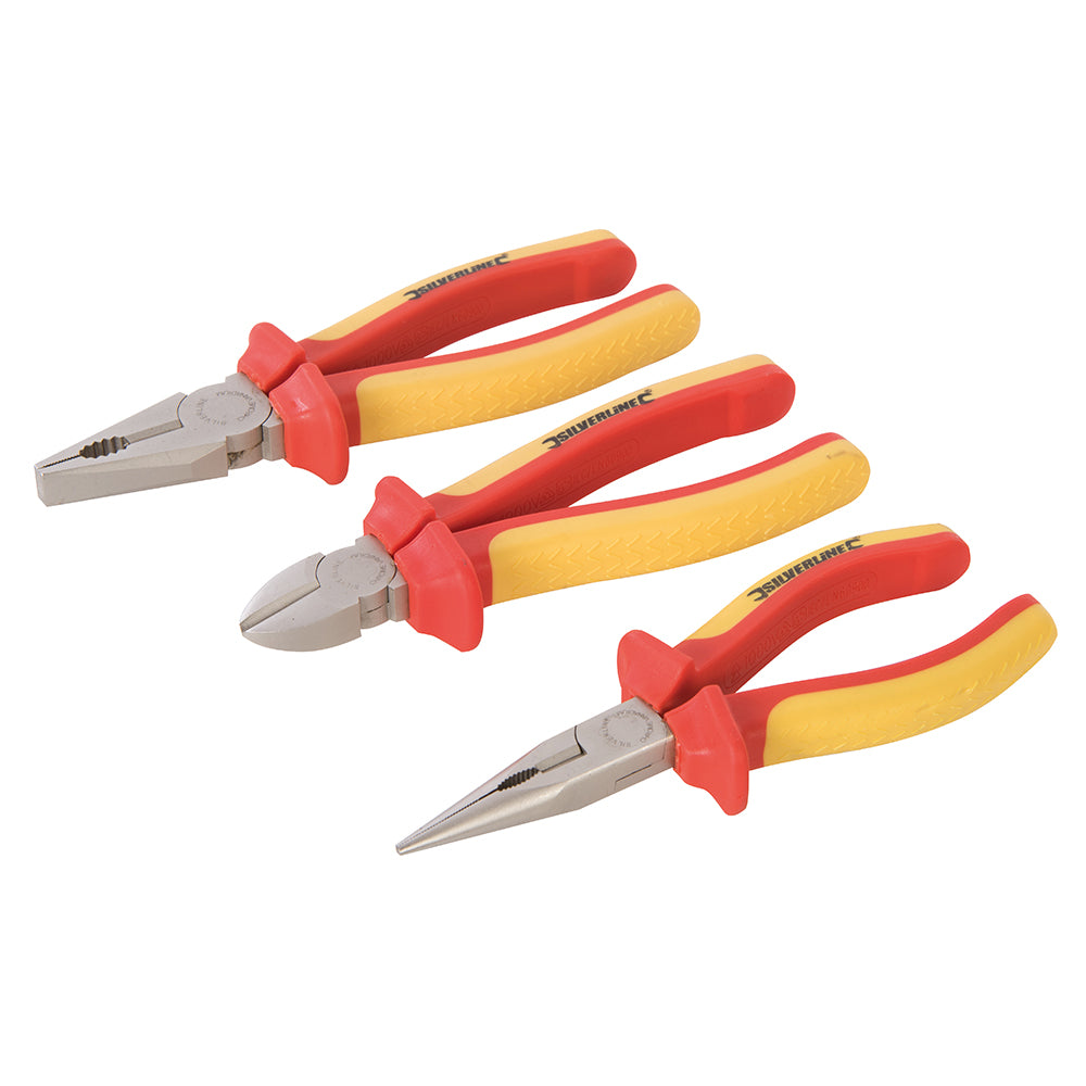 Silverline 282501 3pc Expert VDE Pliers Set