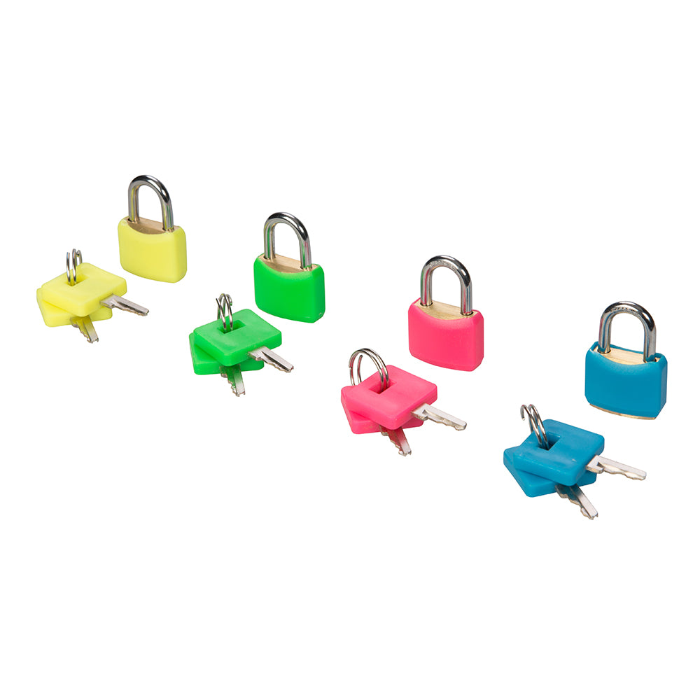 Silverline 282715 4pc 20mm Hi-Vis Padlock Set