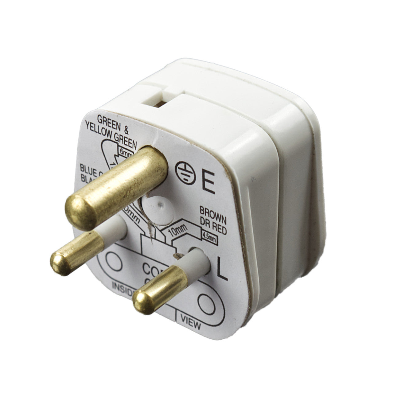 2A Round Pin Plug White