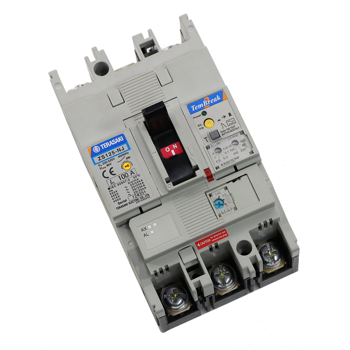 Europa 622151 Terasaki 80-125A 3 Pole MCCB+RCD