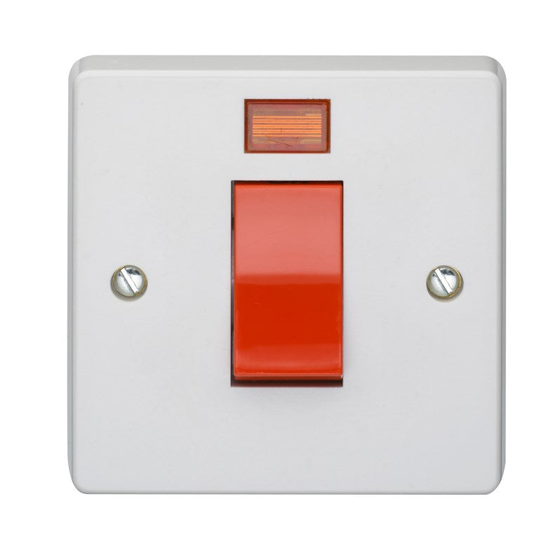 Crabtree 4016/3 1 Gang 45A DP Switch with Neon