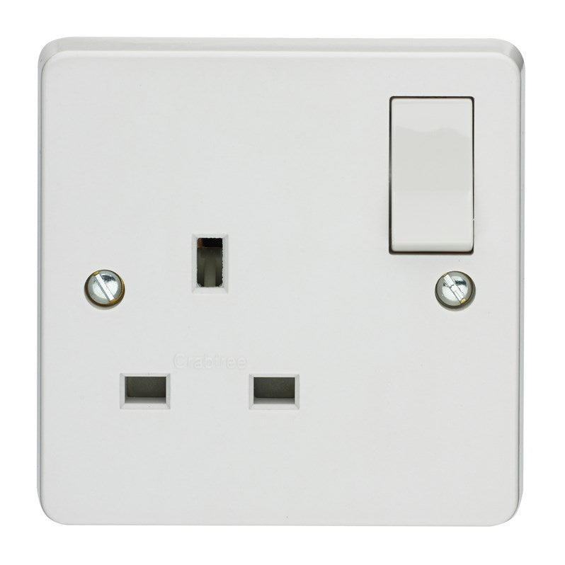 Crabtree 4304/D 1 Gang 13A DP Switched Socket