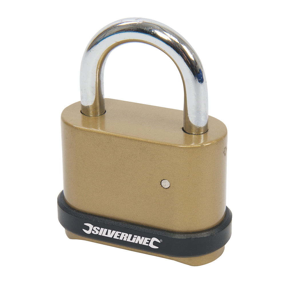 Silverline 472645 50mm Zinc Alloy 4 Digit Combi Padlock