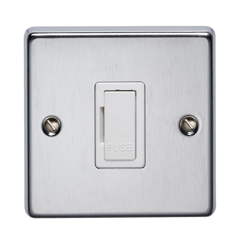 Crabtree 4831/SC 13A Unswitched Spur Satin Chrome White Insert