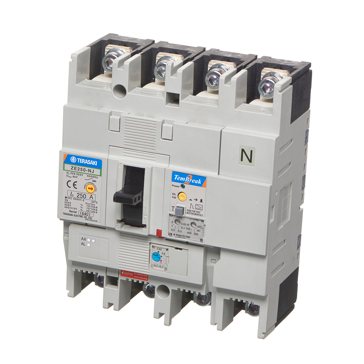 Europa 622250 Terasaki 80-125A 4 Pole MCCB+RCD