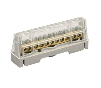 Switchtec 5011F Arnocanali 63A 11 Way Din Rail Terminal Block (10-16mm) Grey