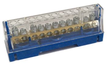 Switchtec 5011N Arnocanali 63A 11 Way Din Rail Terminal Block (10-16mm) Blue