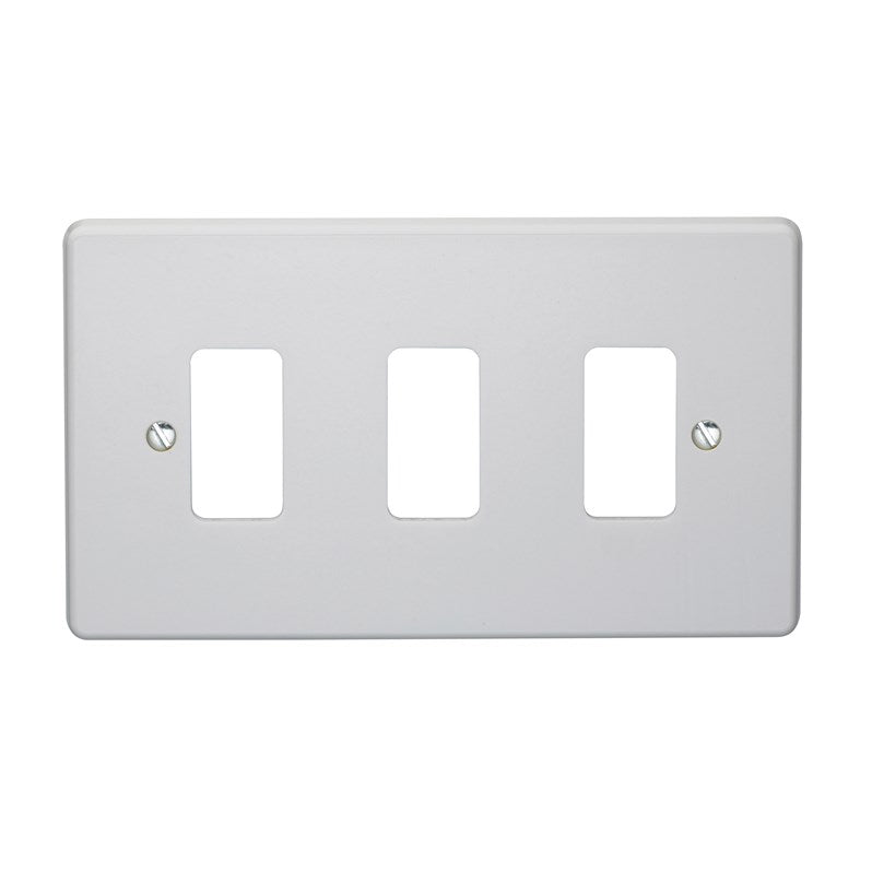 Crabtree 5573 3 Gang Grid Faceplate