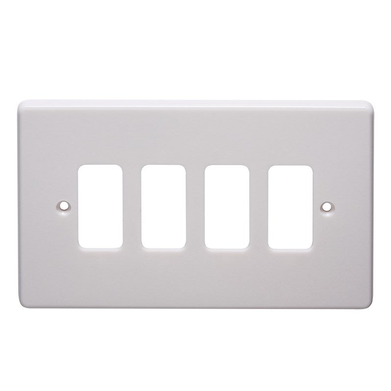 Crabtree 5574 4 Gang Grid Faceplate