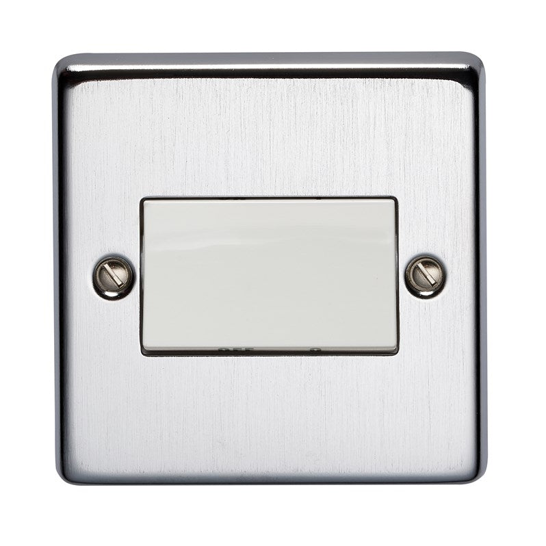 Crabtree 6017/SC Fan Isolator Switch Satin Chrome White Insert