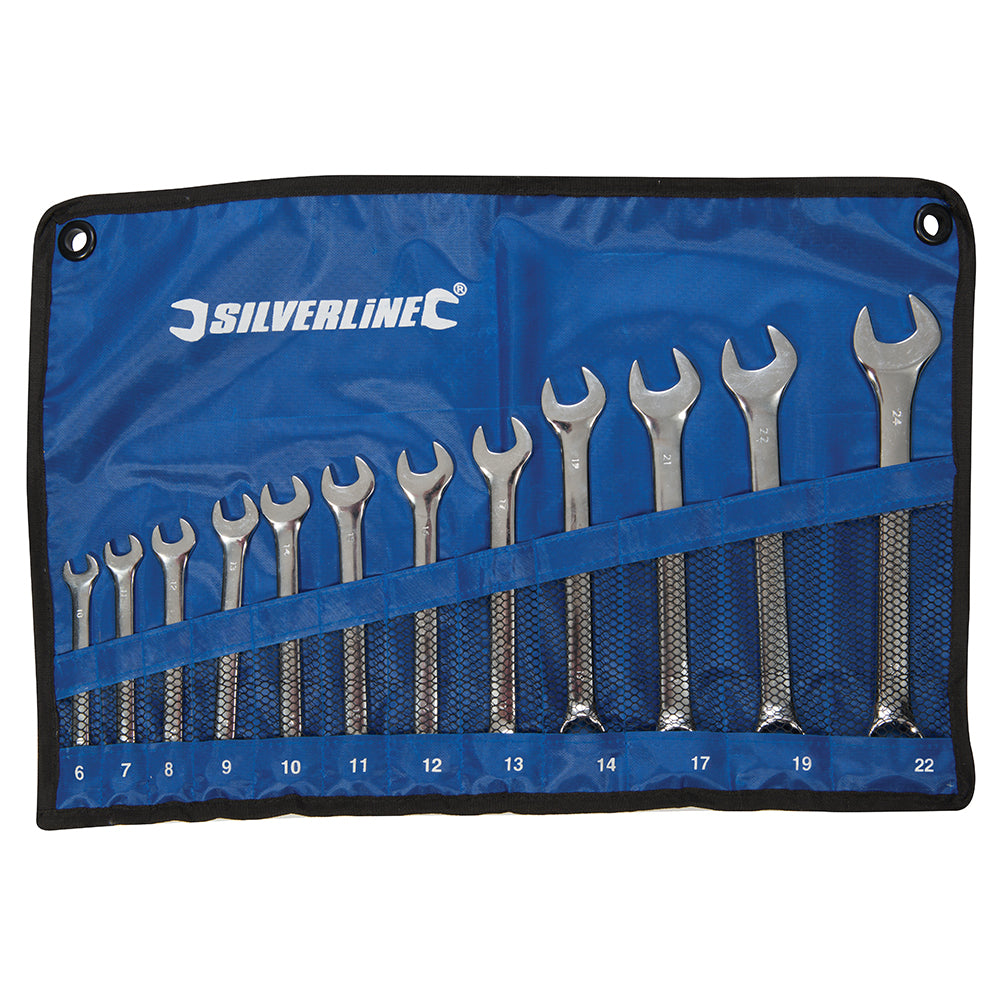 Silverline 633799 6-22mm Combination Spanner Set 12pc