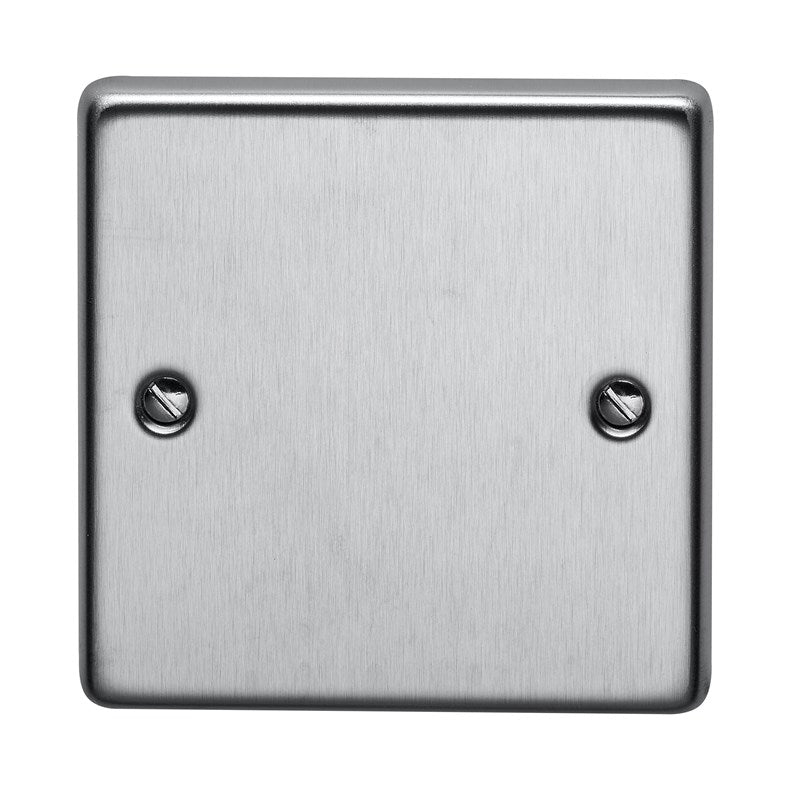 Crabtree 6575/SC 1 Gang Blank Plate Satin Chrome