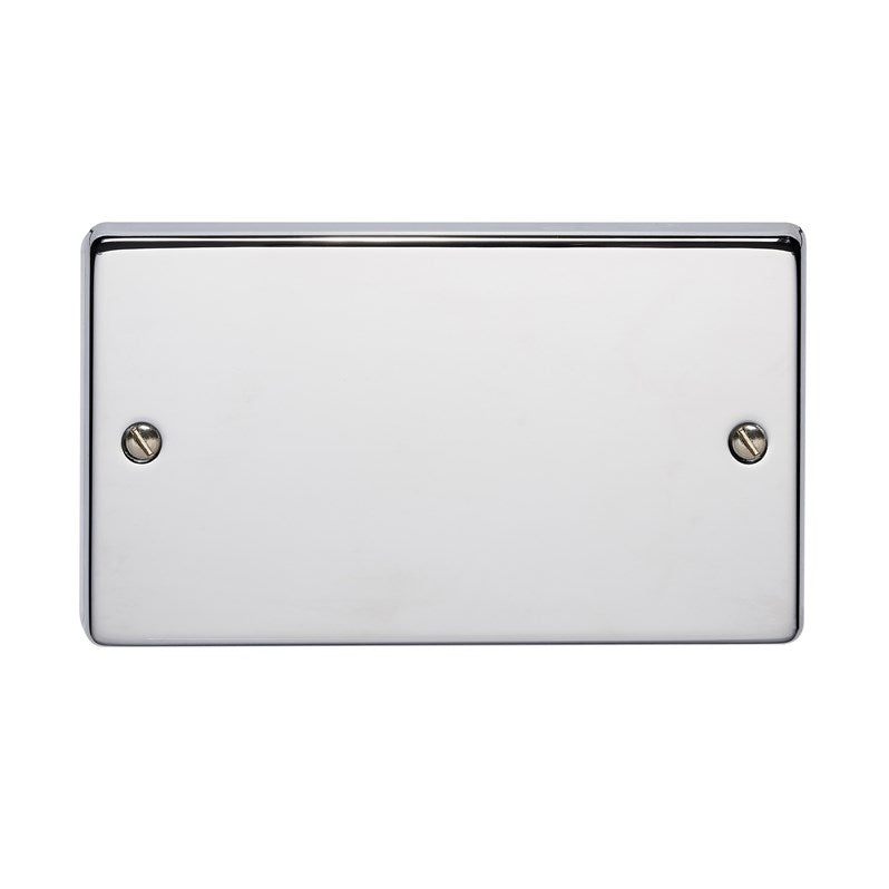 Crabtree 6577/HPC 2 Gang Blank Plate Polished Chrome