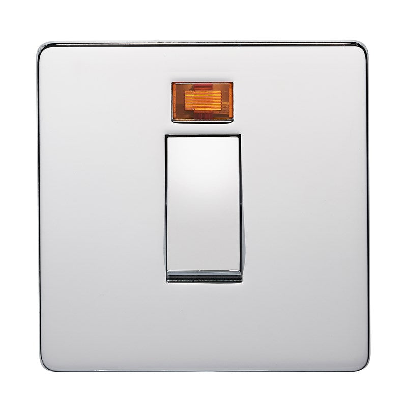 Crabtree 7015/3HPC 1 Gang 45A DP Switch with Neon Polished Chrome