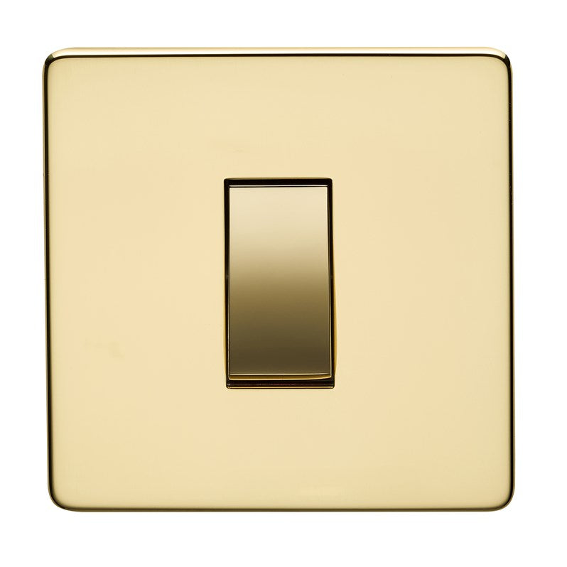 Crabtree 7015/PB 1 Gang 45A DP Switch Polished Brass