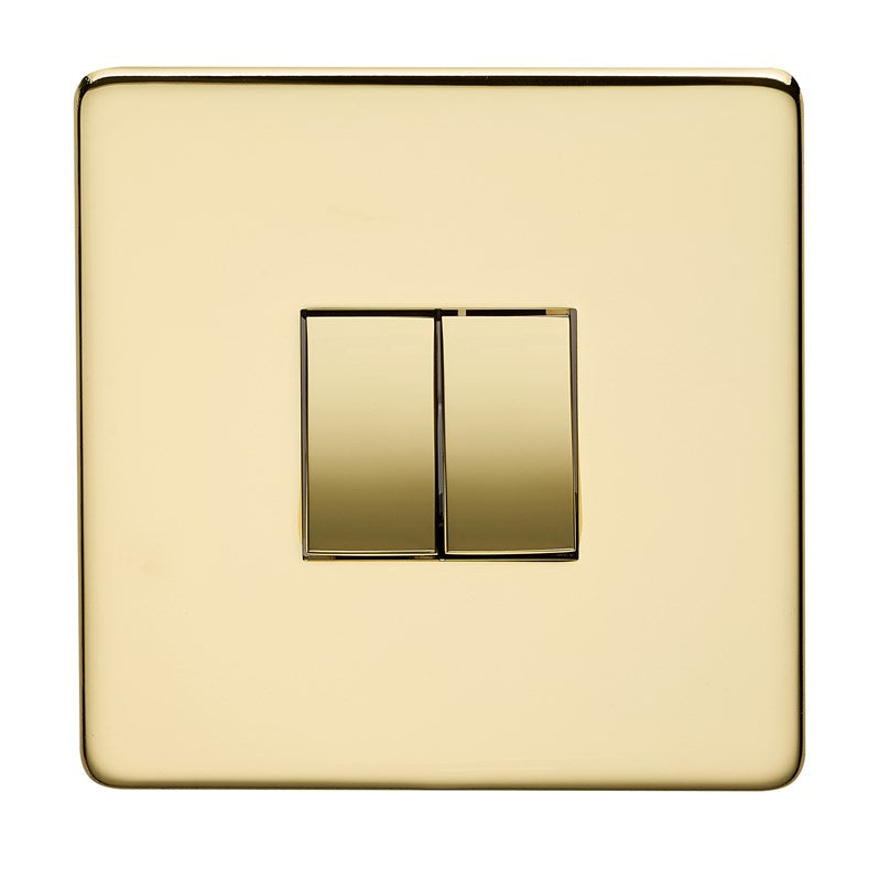 Crabtree 7172/PB 2 Gang 2 Way Switch Polished Brass