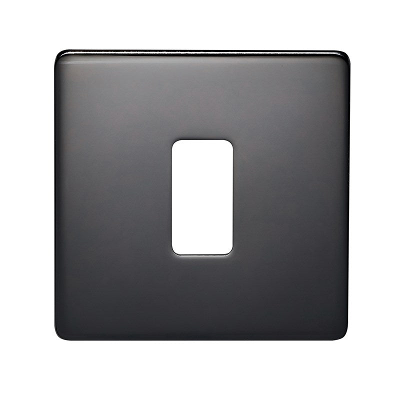 Crabtree 7511/BKN 1 Gang Grid Faceplate Black Nickel