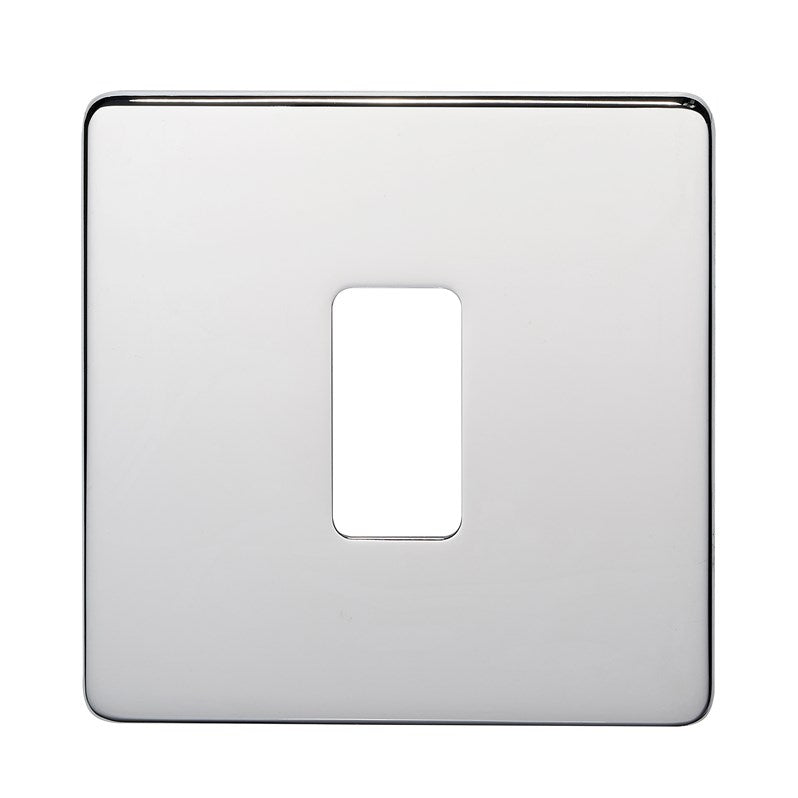 Crabtree 7511/HPC 1 Gang Grid Faceplate Polished Chrome