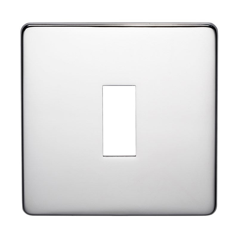 Crabtree 7711/HPC 1 Gang Grid Faceplate Polished Chrome