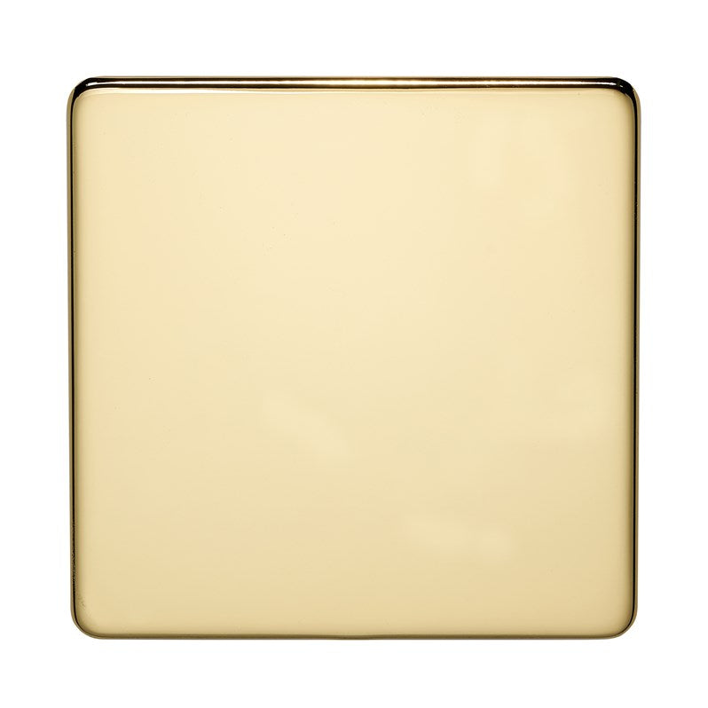 Crabtree 7775/PB 1 Gang Blank Plate Polished Brass