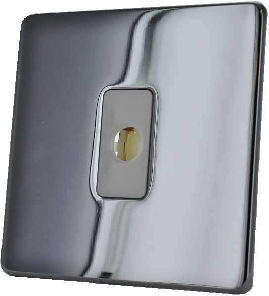 Crabtree 7830/HPC/WH Flex Outlet Plate Polished Chrome White Insert