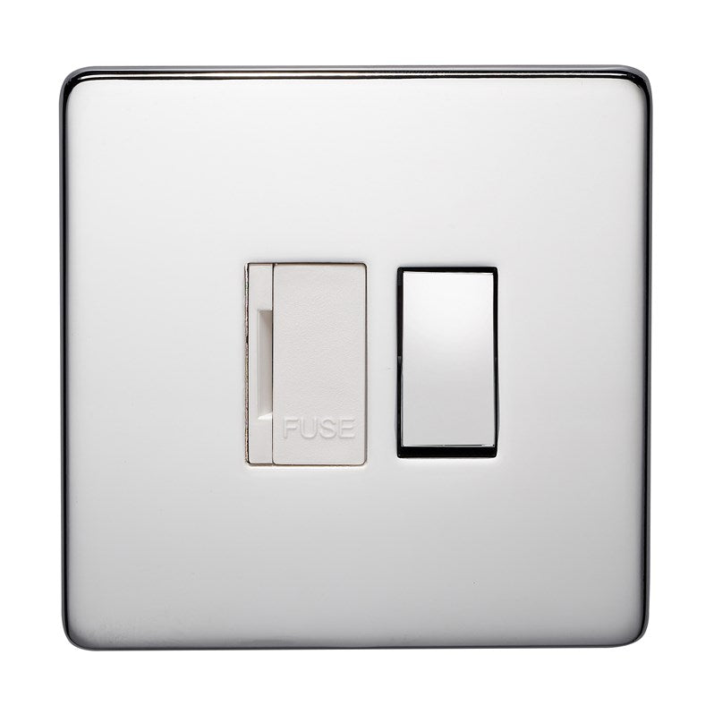 Crabtree 7832/HPC/WH 13A Switched Spur Polished Chrome White Insert