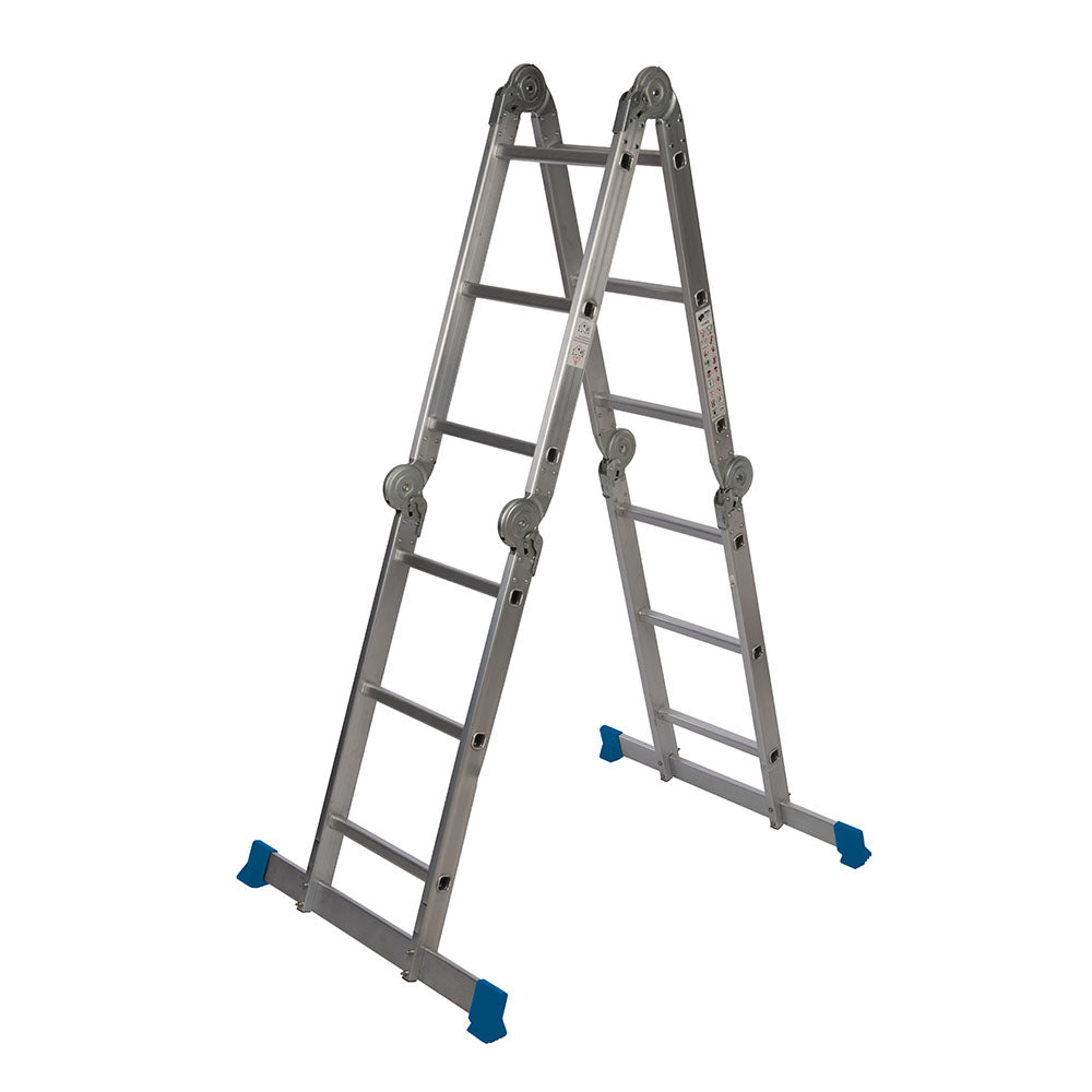 Silverline 953474 12 Tread Multipurpose Ladder with Platform 3.6m