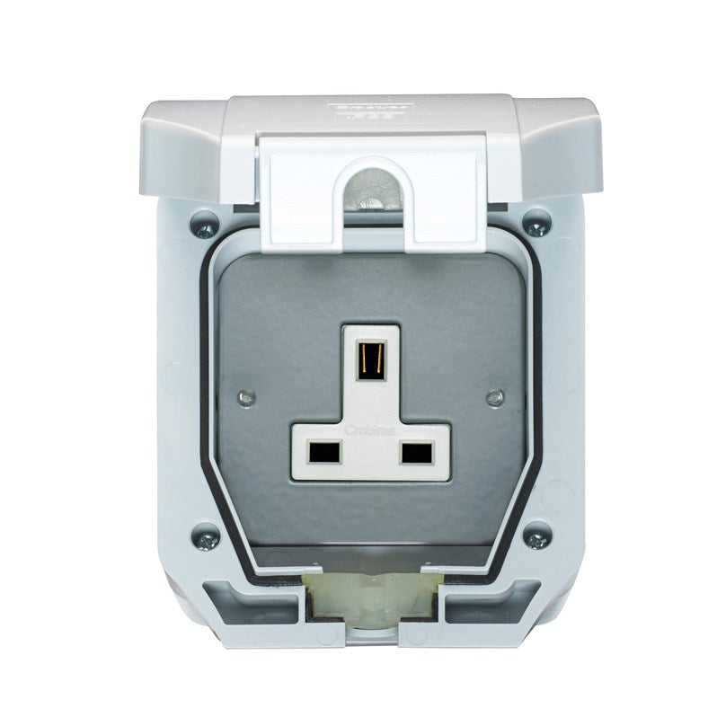 Crabtree 9704 1 Gang Unswitched Waterproof Socket IP56