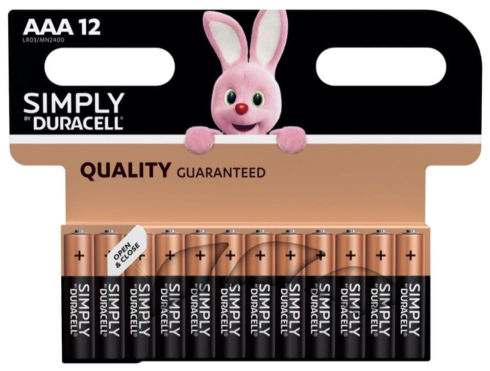 Duracell Simply MN2400B12 AAA Battery 12 Pack