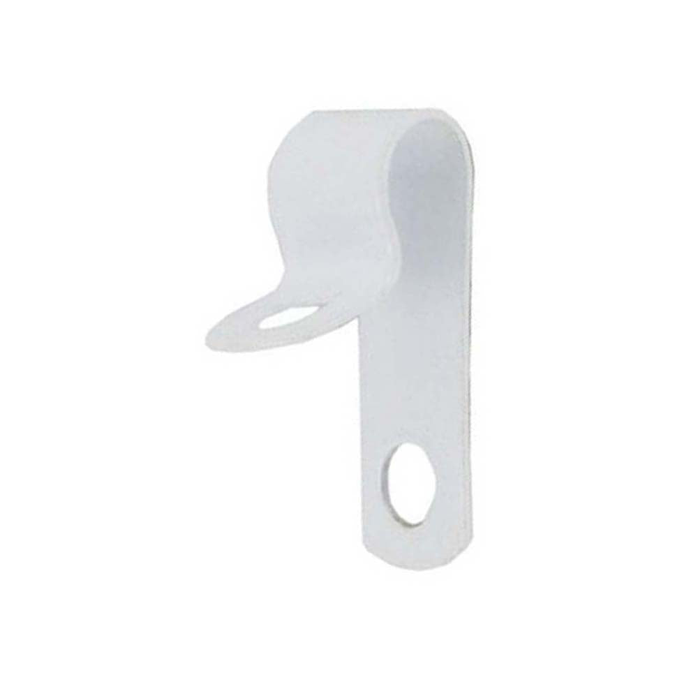 AC8W 8mm P Clip (100) White WHITE