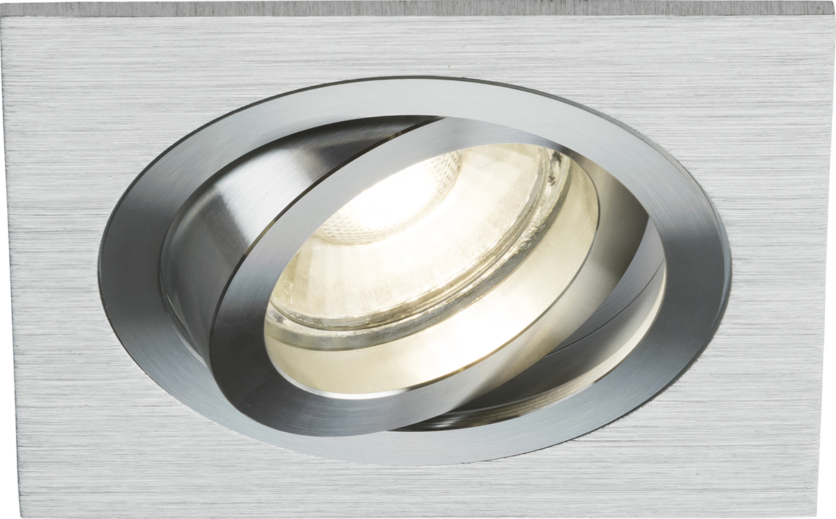 Knightsbridge AMA1TSBC  GU10 Square Tilt Downlight Brushed Chrome