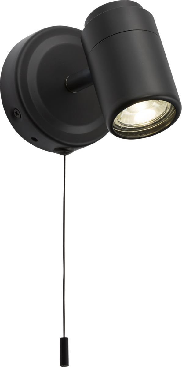 Knightsbridge BA03S1MB GU10 Spotlight with Pullcord Matt Black