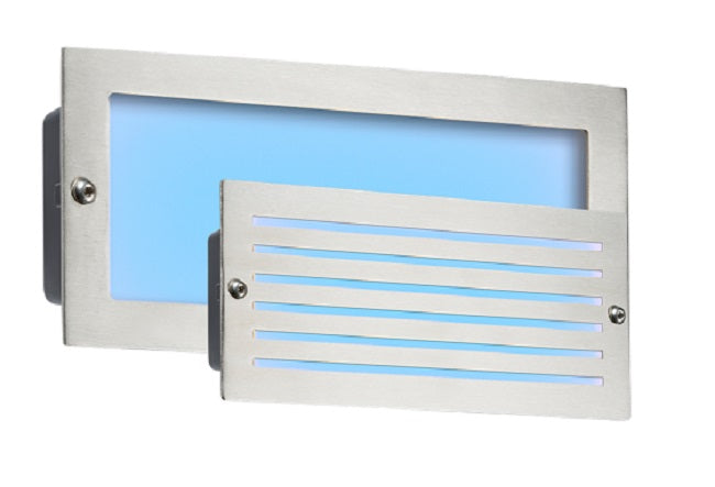 Knightsbridge BLED5SB 5W LED Stainless Steel Bricklight IP54 Blue Light Output