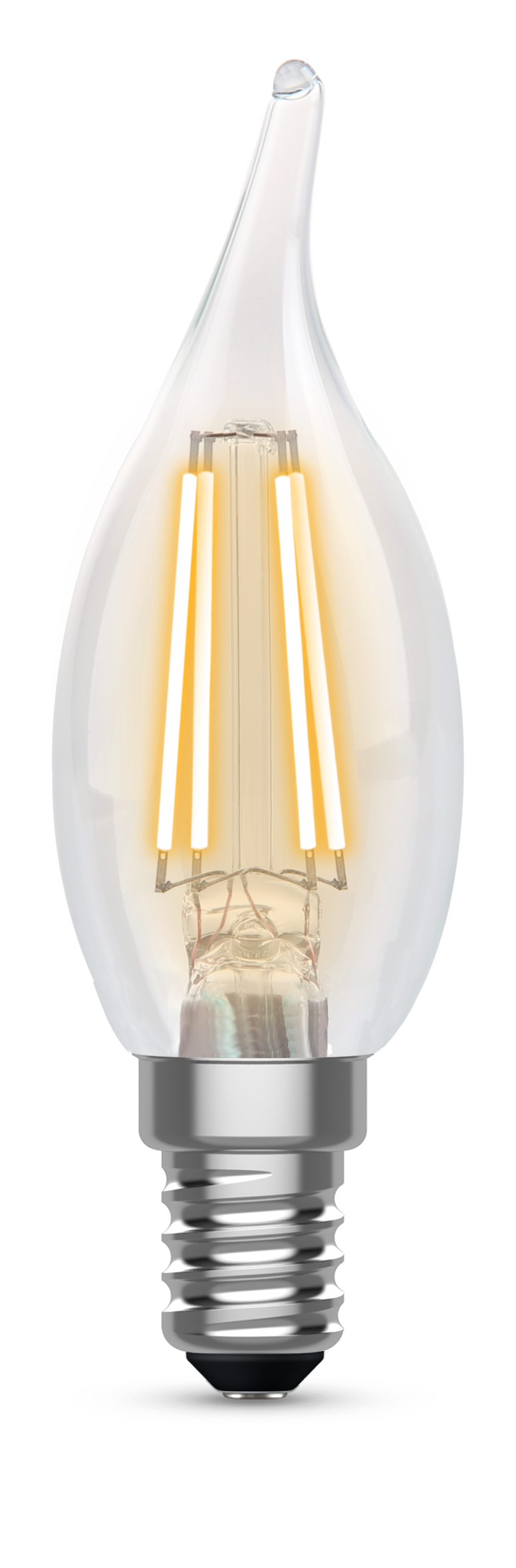 Kosnic BTP4.2D-SES27 4.2W SES Clear Dimmable Bent Tip LED Candle 2500K