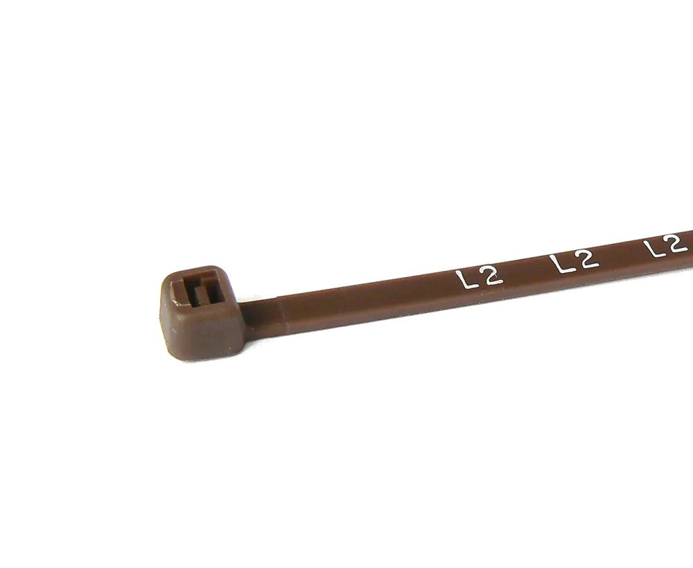 Term Tech TT200-BROWNL2 200mm x 4.8mm Marked L2 Nylon Cable Ties Brown (100)