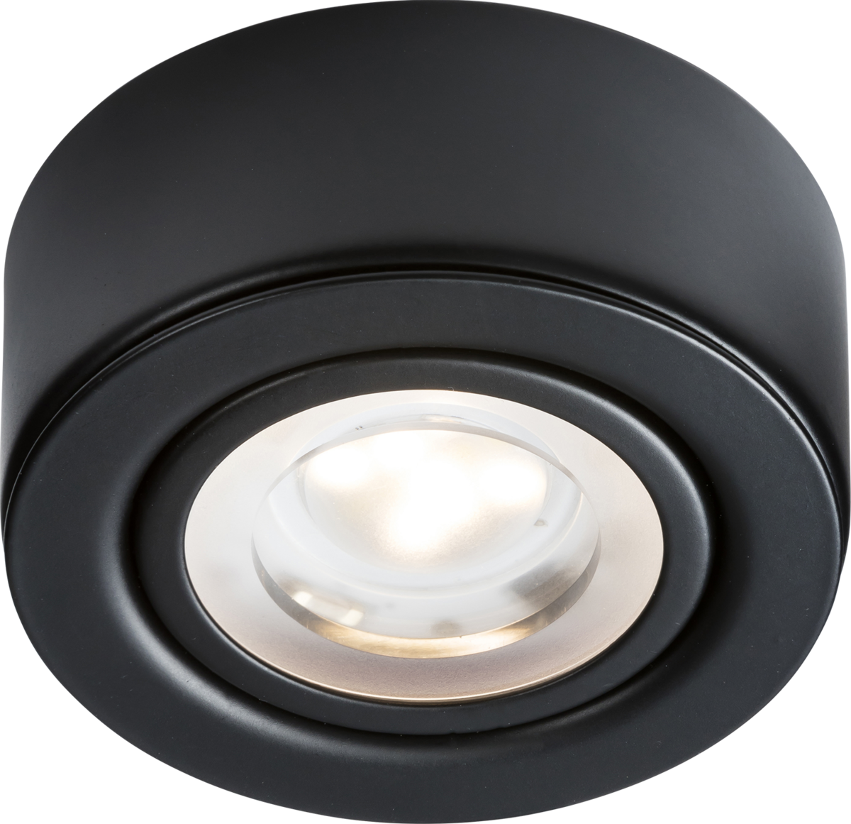 Knightsbridge CABCTMB 2W LED Round Cabinet Light Matt Black