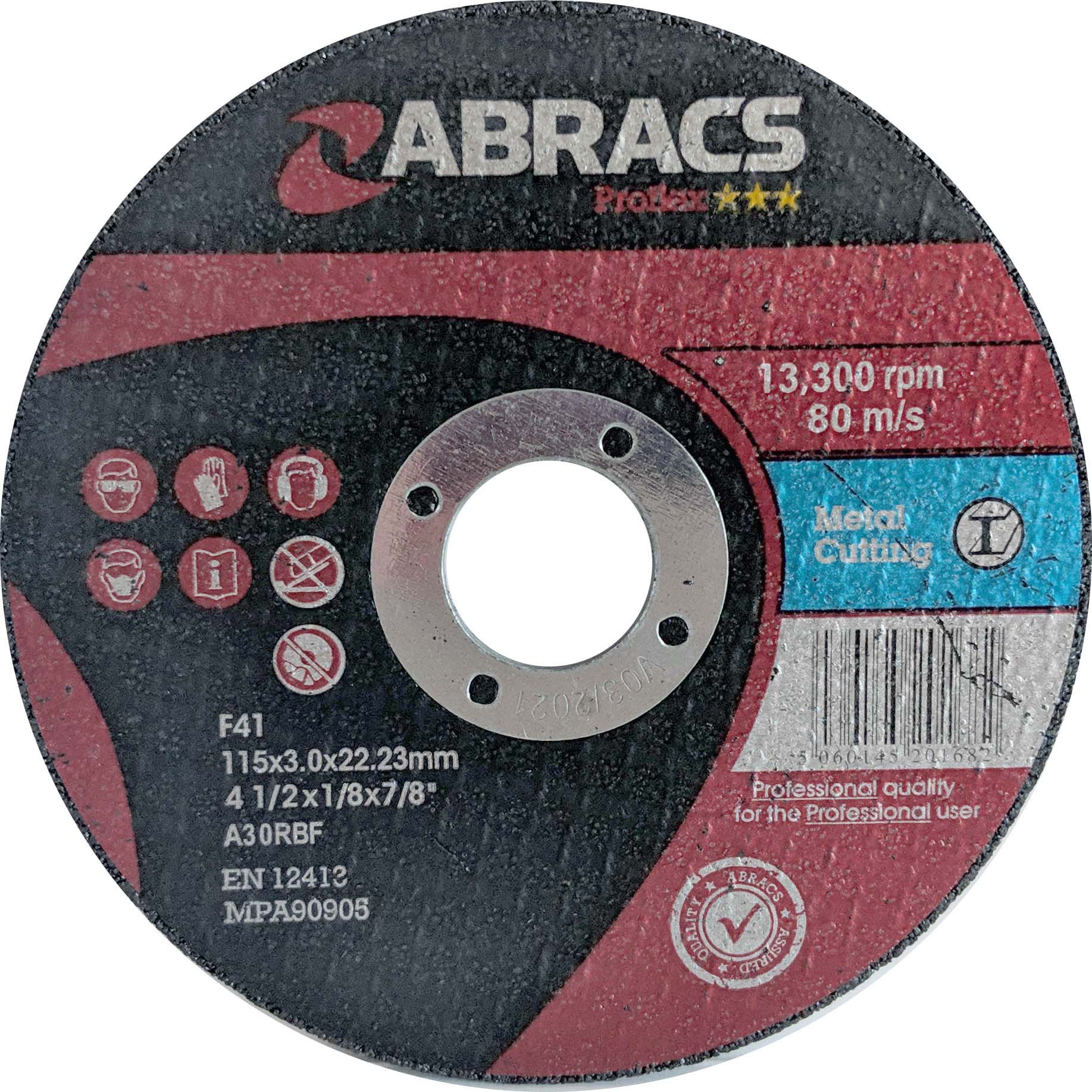 Deligo CDM416 100mm x 3mm x 22mm Bore Flat Metal Cutting Disc