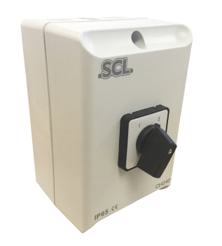 Switchtec CH240 SCL 40A 2 Pole Enclosed 2 Position (No Off) Changeover Switch IP65