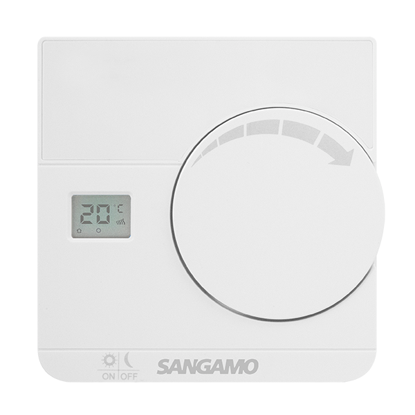 Sangamo CHPRSTATD Electronic Room Thermostat with Digital Display White