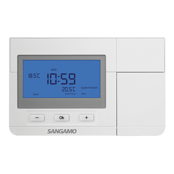 Sangamo CHPRSTATDP 7 Day Programmable Room Thermostat White