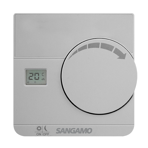 Sangamo CHPRSTATDS Electronic Room Thermostat with Digital Display Silver