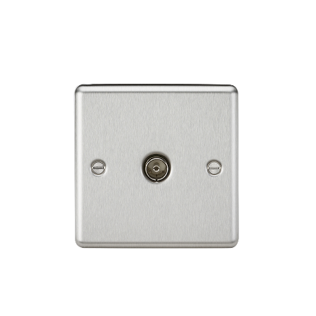 Knightsbridge CL010BC 1 Gang TV Outlet (Non Isolated) Brushed Chrome