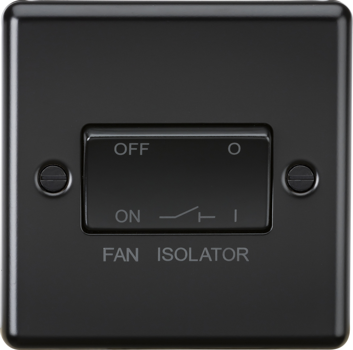 Knightsbridge CL11MBB 1 Gang TP Fan Isolator Switch Matt Black