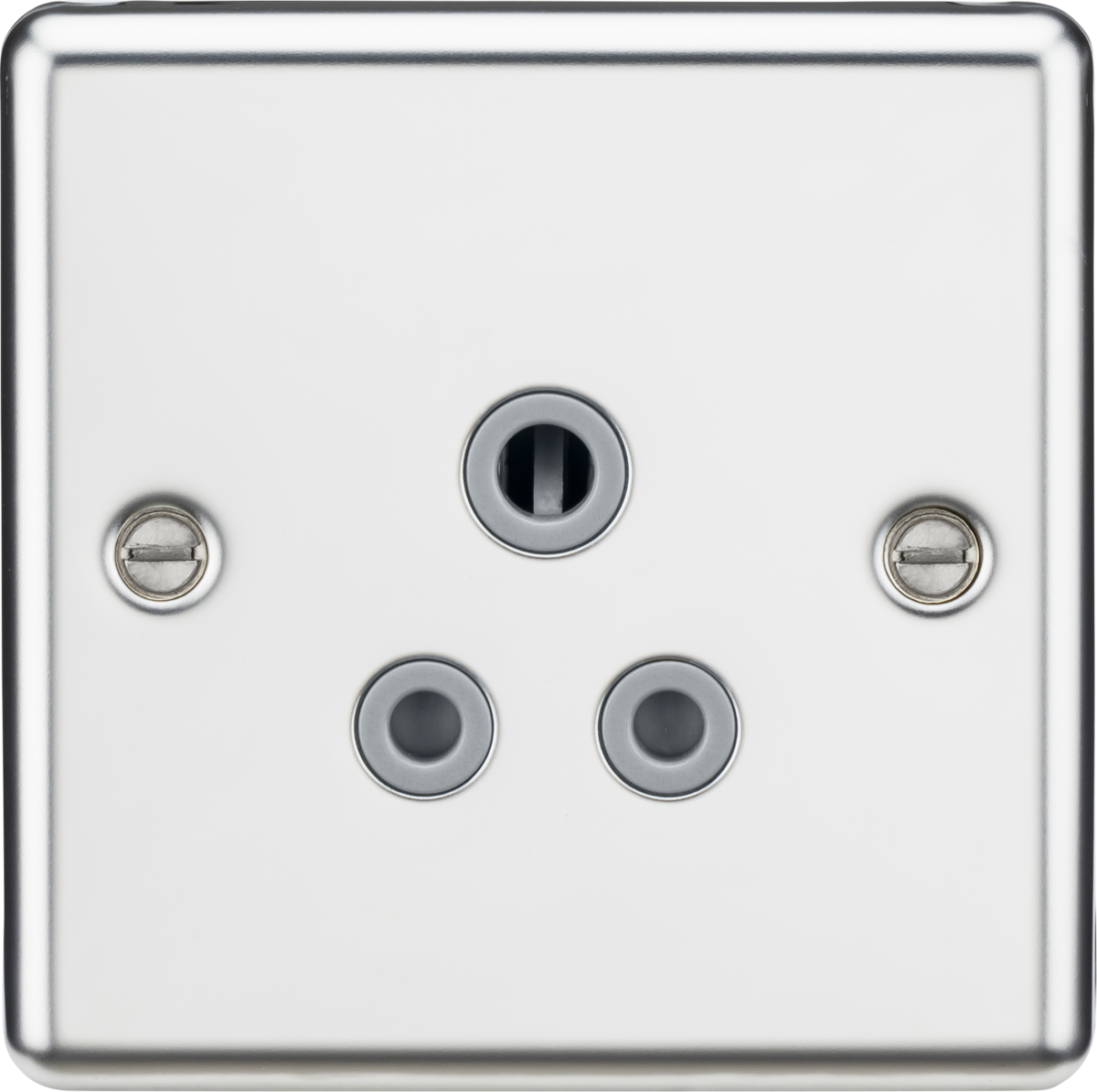 Knightsbridge CL5APCG 1 Gang 5A Unswitched Socket Polished Chrome Grey Insert