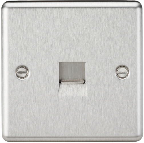 Knightsbridge CL74BC 1 Gang Secondary Telephone Socket Brushed Chrome